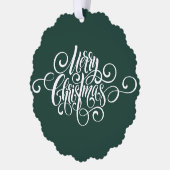 Elegant Moderne Berufliche Weihnachtsschrift Ornament Karte (Links)