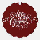 Elegant Moderne Berufliche Weihnachtsschrift Ornament Karte (Vorderseite)