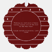 Elegant Moderne Berufliche Weihnachtsschrift Ornament Karte (Rückseite)