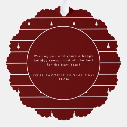 Elegant Moderne Berufliche Weihnachtsschrift Ornament Karte (Rückseite)