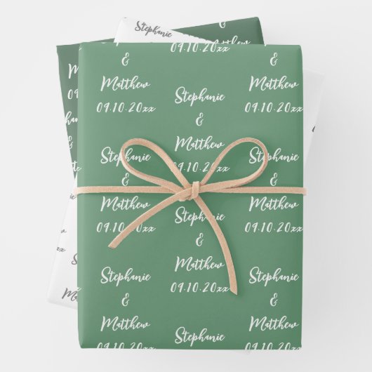 Elegant Moderne Brautstätten für Hochzeiten Geschenkpapier Set (Beispiel)