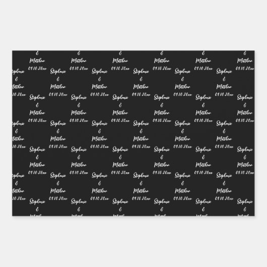 Elegant Moderne Brautstätten für Hochzeiten Geschenkpapier Set (Vorderseite 2)