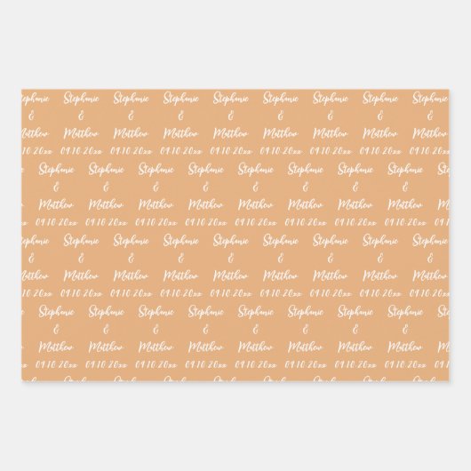 Elegant Moderne Brautstätten für Hochzeiten Geschenkpapier Set (Vorderseite 3)