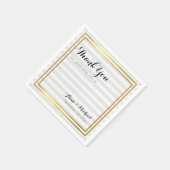 Elegant Moderne Danksagung für Ihre gestreifte Hoc Serviette (Ecke)