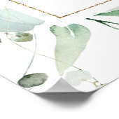 Elegant Moderne Eukalyptus Greenerity Wedding Will Poster (Ecke)