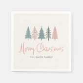 Elegant Moderne frohe Weihnachten Serviette (Vorderseite)