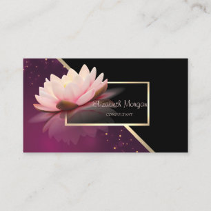 Elegant Moderne Geometrie, Elegante Lotus Visitenkarte