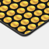 Elegant Moderne Gold Polka Punkte auf schwarz Schreibtischunterlage (Ecke)