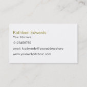 Elegant Moderne goldfarbene und rosa Berufliche Visitenkarte (Rückseite)