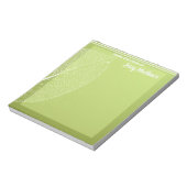 ELEGANT MODERNE GRÜNE LEAF WASSERFARBENTEMPLATE NOTIZBLOCK (Rotiert)