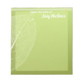 ELEGANT MODERNE GRÜNE LEAF WASSERFARBENTEMPLATE NOTIZBLOCK (Vorderseite)