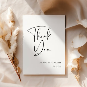 Elegant & Moderne Hochzeit Danke Karte