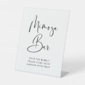Elegant & Moderne Hochzeit Mimosa Bar Sockelschild (Vorderseite)