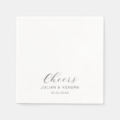 Elegant Moderne Hochzeit Schwarz-Weiß Serviette (Vorderseite)