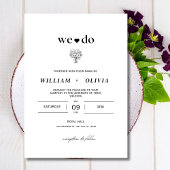 Elegant Moderne Hochzeitseinladung, Minimalistisch Einladung