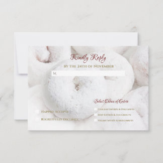 Elegant Moderne Hochzeitssaison Ätheral Weiße Doug RSVP Karte