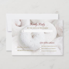 Elegant Moderne Hochzeitssaison Ätheral Weiße Doug RSVP Karte