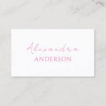 Elegant Moderne Hot Pink Typografie Minimal
