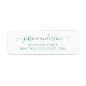 Elegant Moderne Kalligrafie Script Chic Lake Green (Vorne)