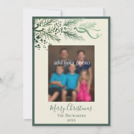 Elegant Moderne Landschaft John 3:16 Foto Weihnach Feiertagskarte