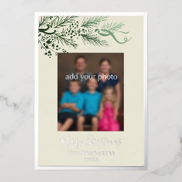 Elegant Moderne Landschaft John 3:16 Foto Weihnach Folien Feiertagskarte