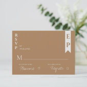 Elegant Moderne Minimalistische Hochzeit RS RSVP Karte (Stehend Vorderseite)