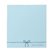 Elegant Moderne Minimalistische Pastelle & Navy Bl Notizblock (Vorderseite)