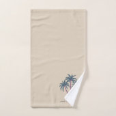 Elegant Moderne Palmen & Skripte auf Beige Badhandtuch Set (Handtuch)