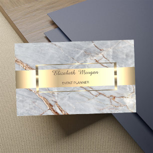 Elegant moderne professionelle Goldstreifen-Marmor Visitenkarte
