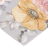 Elegant Moderne rosa Flora Großer Tischläufer (Ecke)