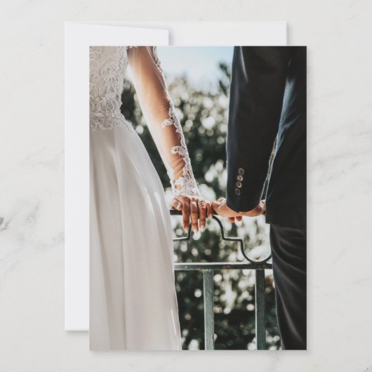 Elegant Moderne Rustikale Einladung (Rückseite)