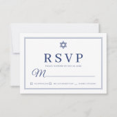 Elegant Moderne schlichte Klassik Bar Mitzvah RSVP Karte (Vorderseite)