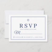 Elegant Moderne schlichte Klassik Bar Mitzvah RSVP Karte (Vorderseite)