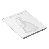 Elegant Moderne stilvolle Braut zu Mode Notizblock (angewinkelt)