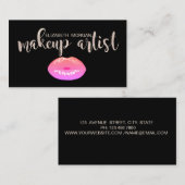 Elegant Moderne stilvolle Glitterie,Lippen Visitenkarte (Vorne/Hinten)