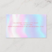Elegant Moderne stilvolle Lippen, holografisch Visitenkarte (Rückseite)