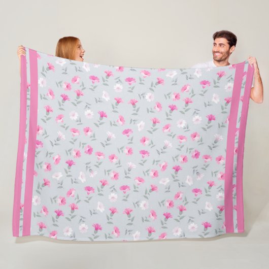 Elegant Moderne Vintag trendy floral Fleecedecke (Beispiel)