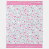 Elegant Moderne Vintag trendy floral Fleecedecke (Vorderseite)