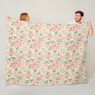 Elegant Moderne Vintag trendy floral Fleecedecke