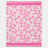 Elegant Moderne Vintag trendy floral Fleecedecke (Vorderseite)