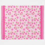 Elegant Moderne Vintag trendy floral Fleecedecke (Vorderseite (Horizontal))