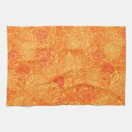 Elegant Moderne Vintag trendy floral Geschirrtuch