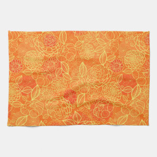 Elegant Moderne Vintag trendy floral Geschirrtuch