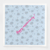 Elegant Moderne Vintag trendy floral Serviette (Vorderseite)