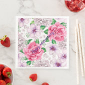 Elegant Moderne Vintag trendy floral Serviette (Beispiel)