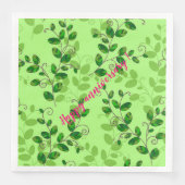 Elegant Moderne Vintag trendy floral Serviette (Vorderseite)