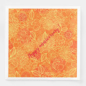 Elegant Moderne Vintag trendy floral Serviette (Vorderseite)