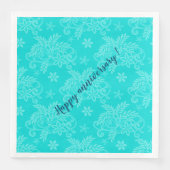 Elegant Moderne Vintag trendy floral Serviette (Vorderseite)