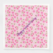 Elegant Moderne Vintag trendy floral Serviette (Vorderseite)