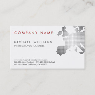 ELEGANT MODERNE WEISSE LANDKARTE EUROPA VISITENKARTE